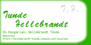 tunde hellebrandt business card